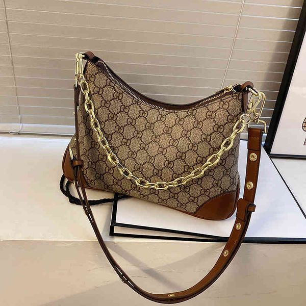 

2022 new factory wholesale capacity women's bag classic old flower chain portable tote single shoulder messenger bag