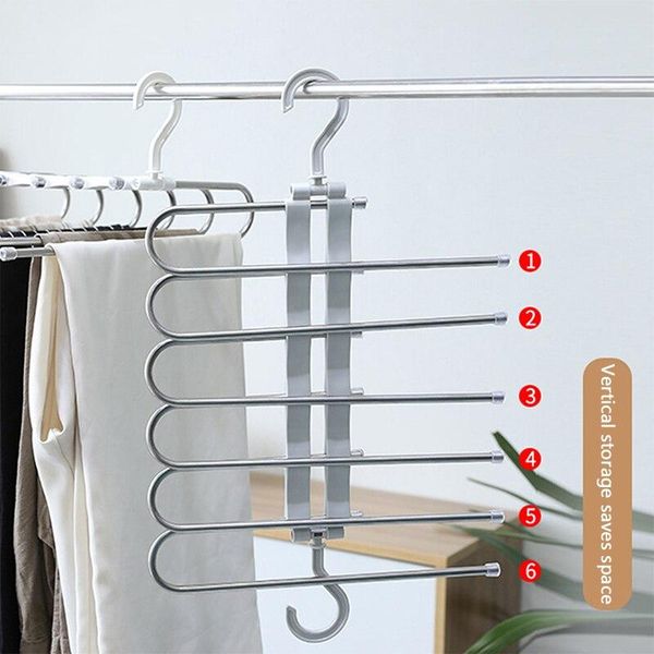 

in 1 trouser storage rack adjustable pants tie shelf closet organizer multi-functional stainless steel clothes hanger hangers & racks