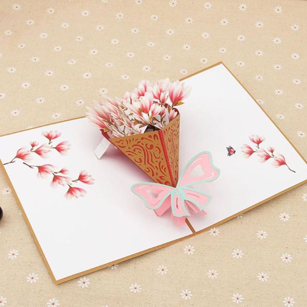 

up cards flower bouquet greeting card anniversary mothers day valentine birthday gift christmas for mom sympathy