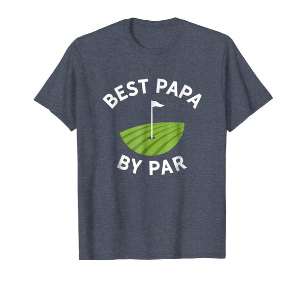 

papa by par t-shirt funny golf shirt, White;black