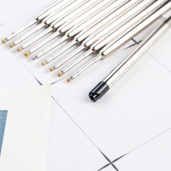 

1.0mm writing width metal pen refill ballpen refills, Black;red