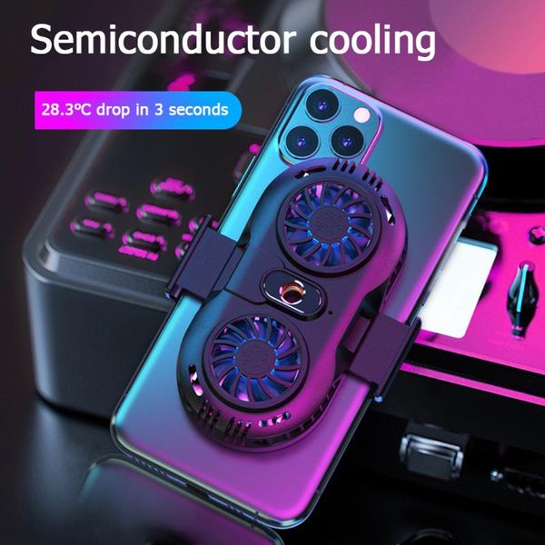 

dual fan radiator gaming mobile holder usb phone cooler universal cooling pad for portable supplies fans & coolings