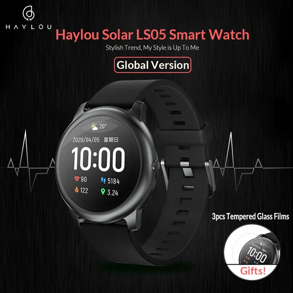 

global version haylou solar smart watch ls05 12 sport modes metal heart rate sleep monitor waterproof ios androidg, Slivery;brown