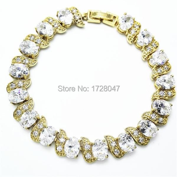 

link, chain egg style white design color bracelets & bangle for women gold stone jewelry gift, Black