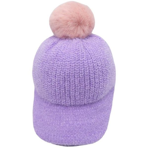 

caps & hats fashion autumn winter toddler infant baseball cute girl boy lightweight knitted trucker hat with pom, Yellow