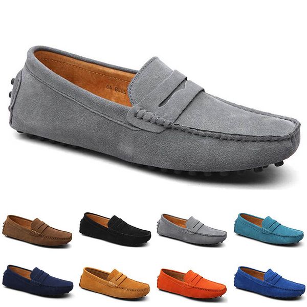 

low doudou men's casual driving shoes soft sole fashion footwear all-match lazy brown chocolate grey deep comfortable breathable sports, Black