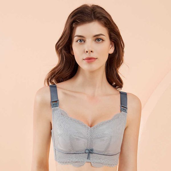 

summer spring and home mom breast feeding bra thin cup large lace, Red;black