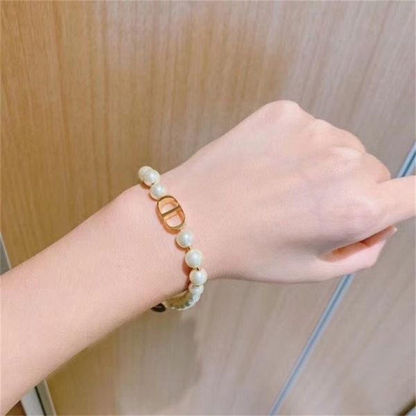 

85% off factory clearance family pearl bracelet red goddess with the same size earrings hand bracelets jewelry, Black