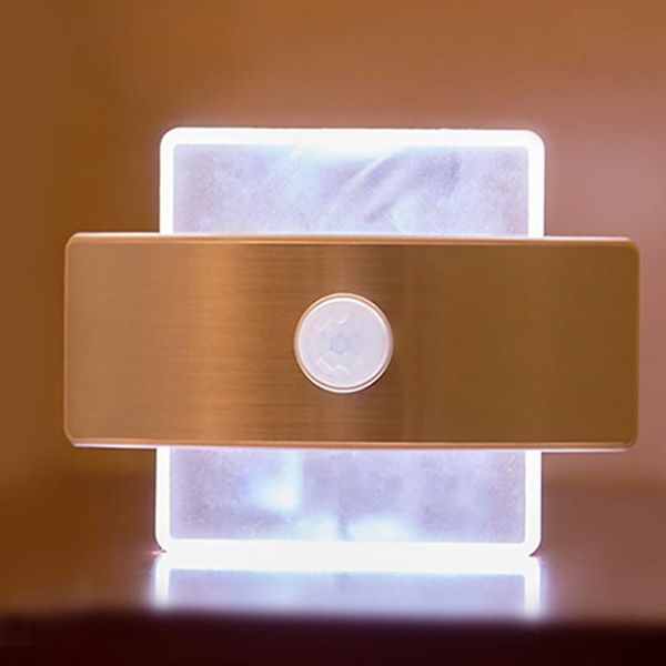 

wall lamp motion sensor mounted usb rechargeable led indoor durable 3 modes acrylic home
