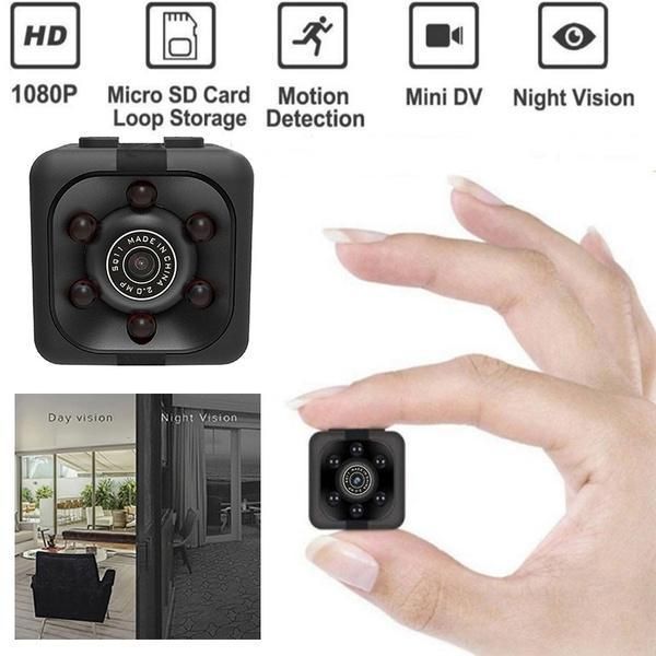 

cameras mini camera hd 1080p night vision camcorder car dvr infrared video recorder support tf card black