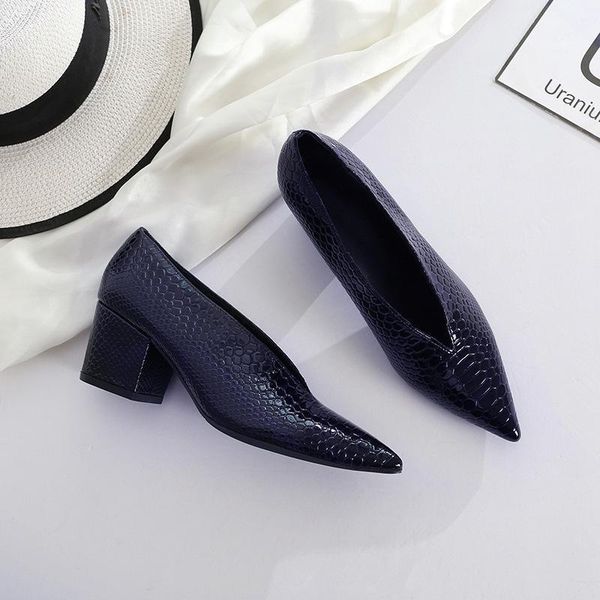 

shoe woman high-heeled shoes genuine leather heel single dress, Black