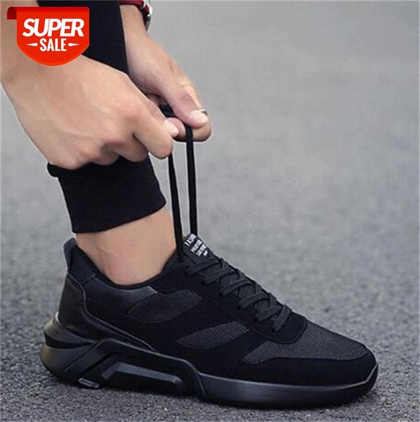 

men's mesh outdoor hiking running shoes lace-up shallow mouth low-korean sports #ue9g