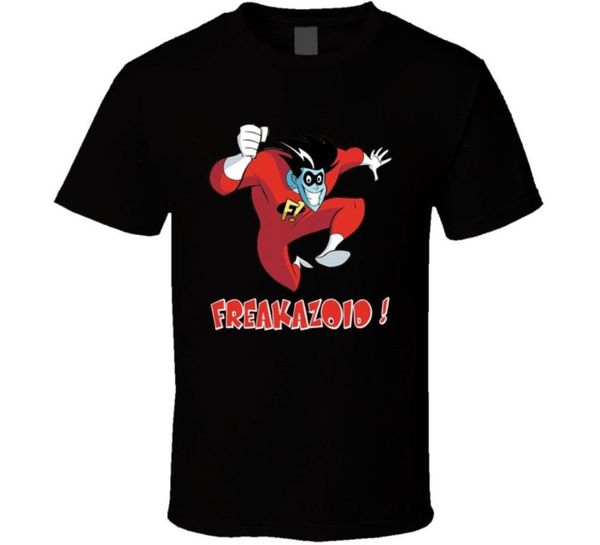 

freakazoid 90's cartoon t shirt summer men's fashion tee,comfortable shirt,casual short sleeve tee est tees t-shirts, White;black