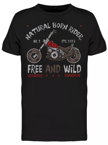 

Natural Born Rider Free Tee Men's -Image by Shutterstock, White;black