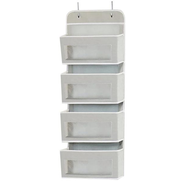

storage bags 1pcs household hanging sundries and sorting door wall installation 4 transparent pocket d