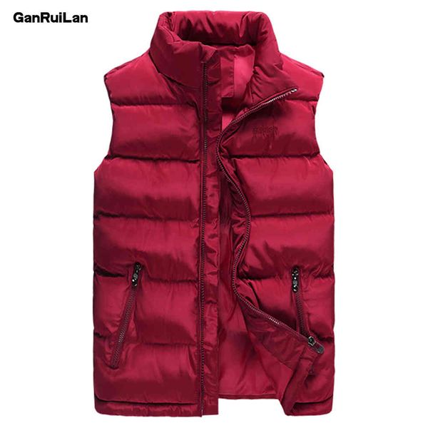 

winter jacket down vest men solid color gilet cuir homme sleeveless mens windproof warm waistcoat slim thick jk18003 210518, Black;white
