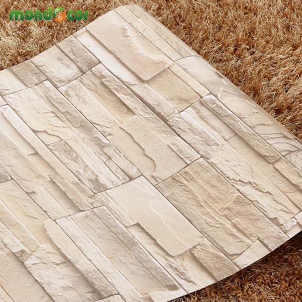 

wallpapers 5m/10m living room kitchen bathroom waterproof wall sticker home decor removable pvc brick stone self adhesive wallpaper