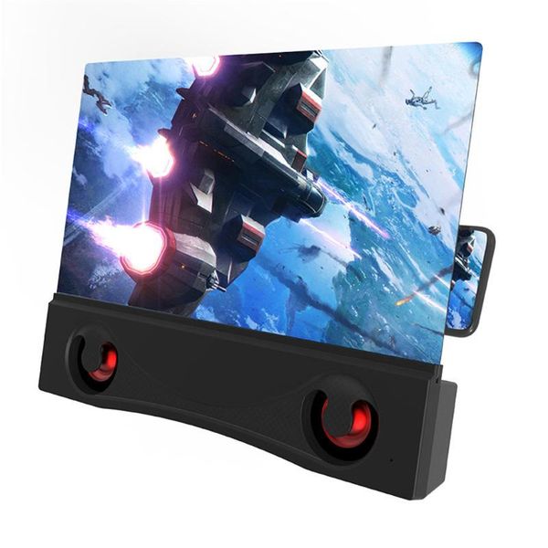 

cell phone mounts & holders 12 inch 3d screen magnifier with speaker hd magnifying stand enlarged holder