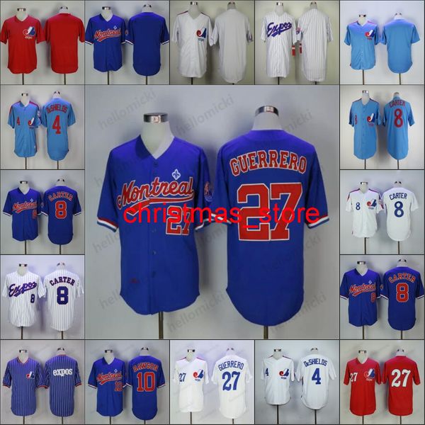 Benutzerdefinierte Montreal Expos jeder Name Nummer 8 Gary Carter 45 Pedro Martinez Retro Vintage Herren Damen Jugendtrikot 34 BryceHarper 27 Vladimir Guer