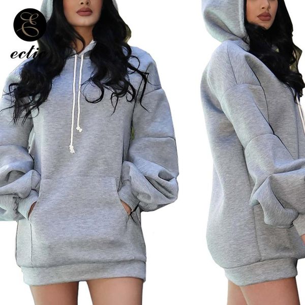 

women's hoodies & sweatshirts winter pullover womens warm poleron mujer 2021 rave long sleeve tunic korean oversized hoodie punk fashio, Black
