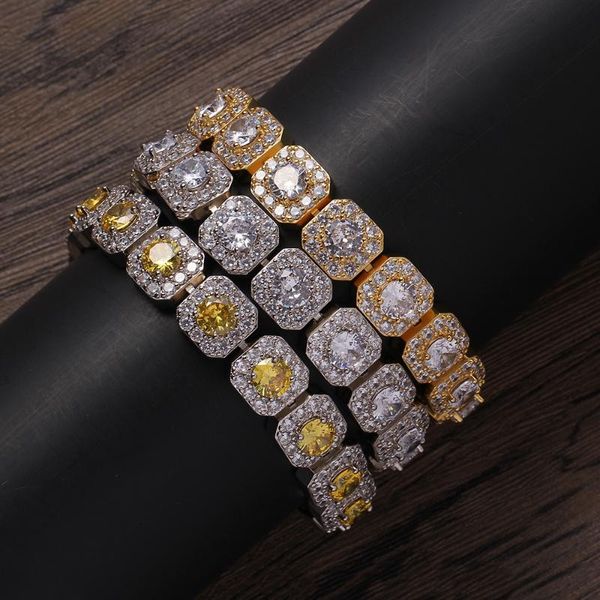 

link, chain 12mm wholesales stainless steel bracelet with brass cz clasp 7" 8" fashion bracelets bb006, Black