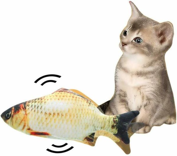 

cat toys wagging fish realistic plush toy simulation catnip soft gift for pet chewing cats game interactive