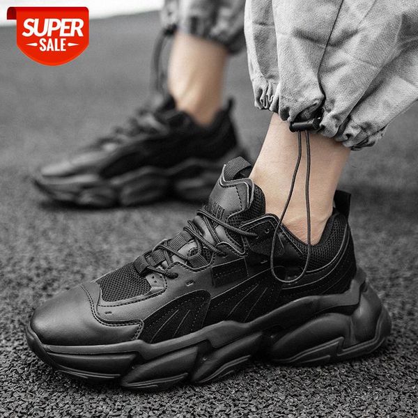 

men's shoes winter korean high-casual trendy basketball sports running thick-soled increased daddy #9j2p