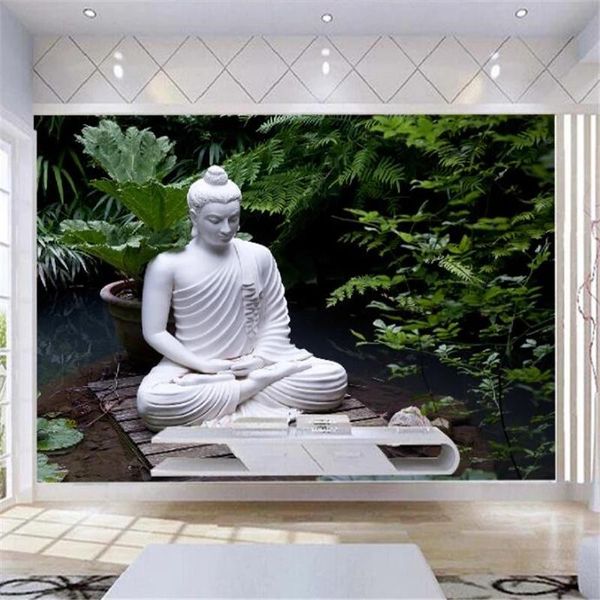 

wallpapers custom po large self adhesive wallpaper 3d mural buddha cloud water zen fun tv background papel de parede