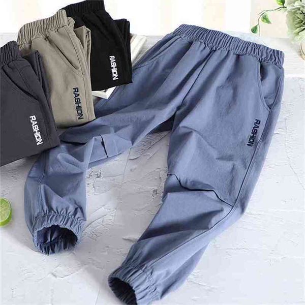 

boys quick-drying sports stretch summer foreign style mosquito pants trousers loose p4583 210622, Blue
