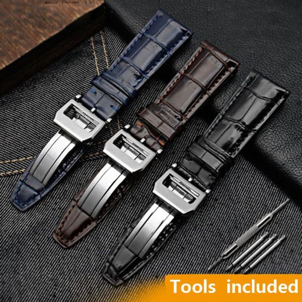 

watch bands elbow leather strap for portugal portuguese 7 day chain singapore 7iw500705 iw500704 22 band, Black;brown