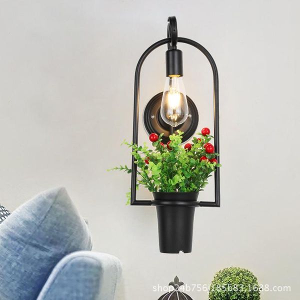 

personality retro hallway stairs of bedroom the head a bed lamps and lanterns green flowers plants wall lamp