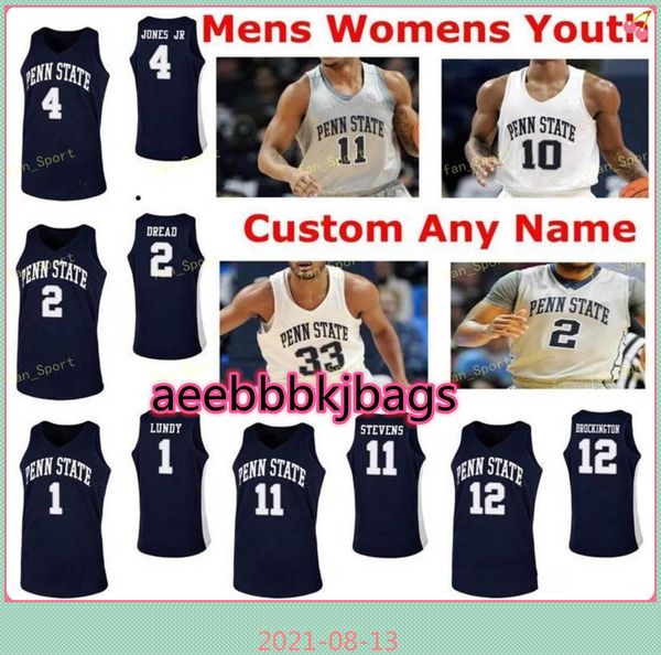 

ncaa college penn state nittany lions basketball jersey 35 trent buttrick curtis jones 4 daniil kasatkin 5 jamari wheeler custom stitched, Black