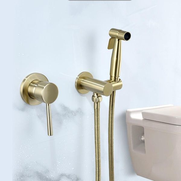 

bathroom shower sets set in wall brushed gold bidet faucet mixer, cold and total brass bath mixer tap