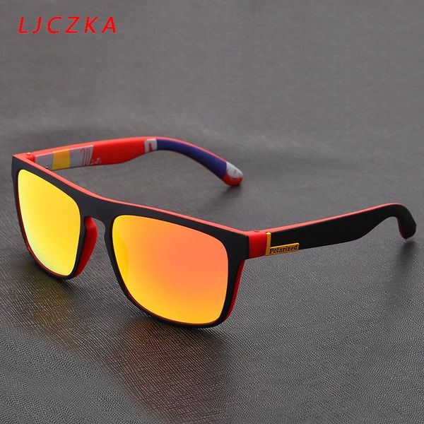 

sunglasses polarized men's mirror glasses cool male uv protection square sun fishing sport eyewear anti glare driving, White;black