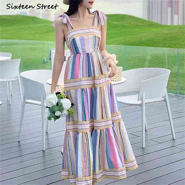 

vintage summer strap dress woman slash neck high waist multi color striped bodycon es vacation party lady 210603, Black;gray