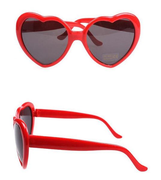20PCS Strand Womans Sonnenbrille Luxus Herren Sonnenbrille Herzförmige Männer Designer Brillen Farbverlauf Metallscharnier Mode Frauen Brillen glitt