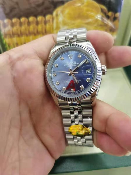 

with original box mens watch 2836 automatic movement highest quality sapphire perfection version 904 stainless steel watchband orologio di l, Slivery;brown