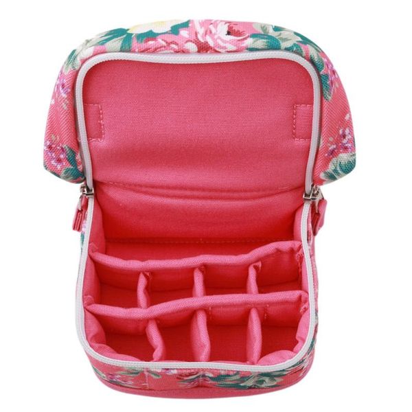 

bathroom storage & organization red essential oil bottles carrying case holder organizer cosmetic bag