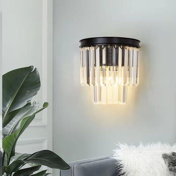 

crystal wall lamp light bedroom living room type restaurant dining home indoor