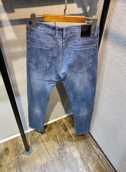 

luxurys designer mens jeans summer thin design denim pattern pants cotton vintage fashion slim-leg 21ss latest listin light eashed washed, Blue