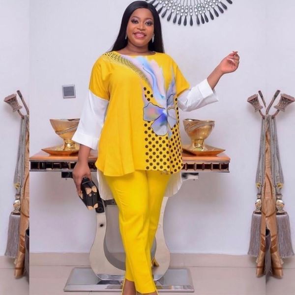 

two piece set office suit womens tracksuits outfits 2 sets o neck and pencil pants flower print tracksuit 3xl, Gray