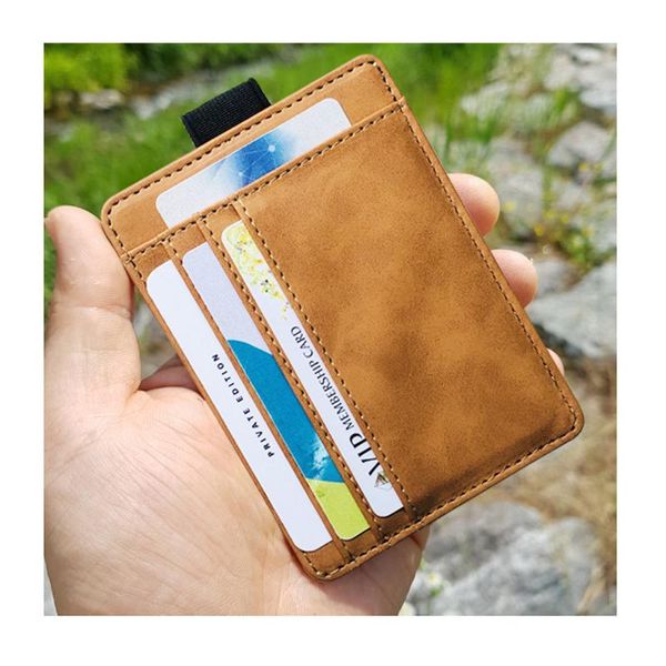 

wallets men's wallet leather holder mini card cartera hombre tarjetas #3, Red;black