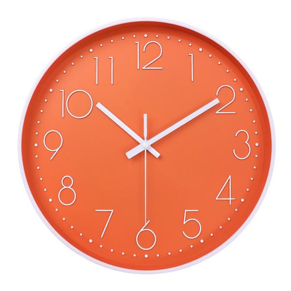 

simple style wall clock 12in circular watch silent quartz for indoor decor clocks