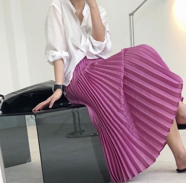 

skirts woman silk and viscose skirt, Black