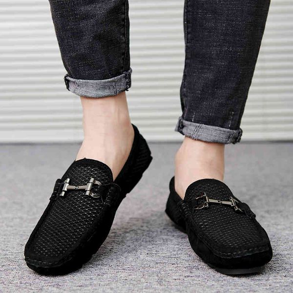 

dress shoes 2021 men sneakers soft mesh breathable slip on casual summer footwear fashion soft male outdoor moccasins loafers dt3v, Black