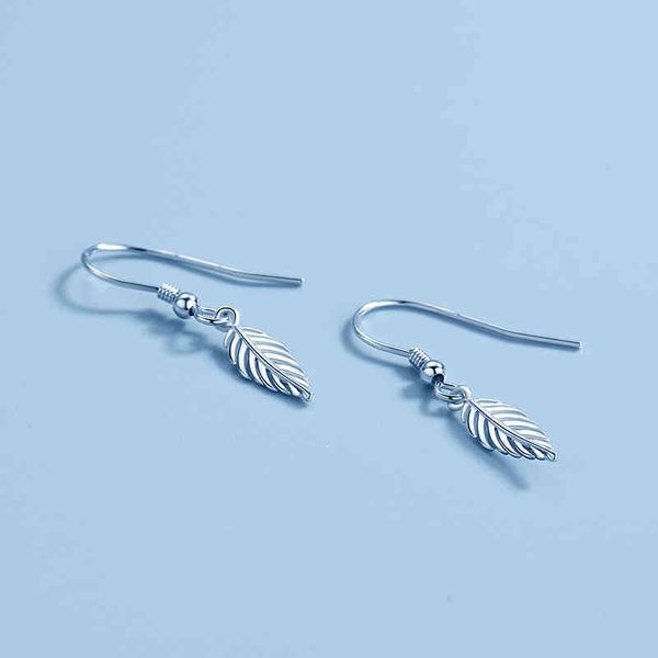 

925 sterling silver hollow leaves female ornament fashion elegant ins all-match earrings internet celebrity same style, Golden