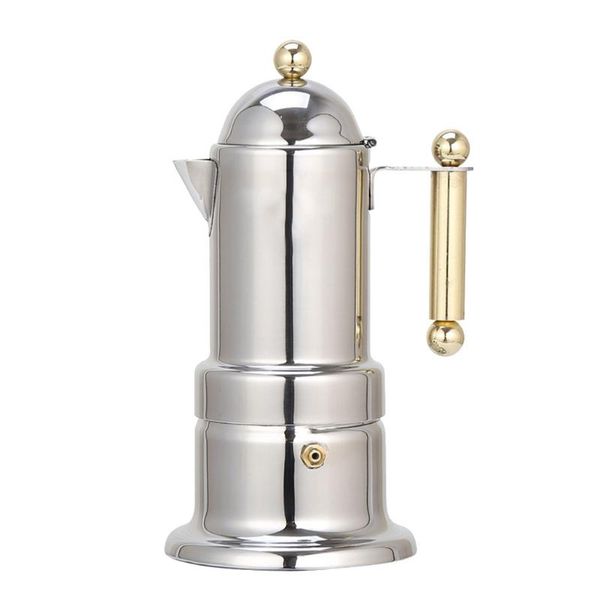 

coffee pots 200ml stainless steel bottom home pot moka espresso maker percolator stove