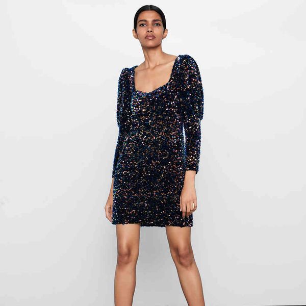 

casual dresses fashion veet sequin women v neck party clothing long sleeve patchwork short es streetwear, Black;gray