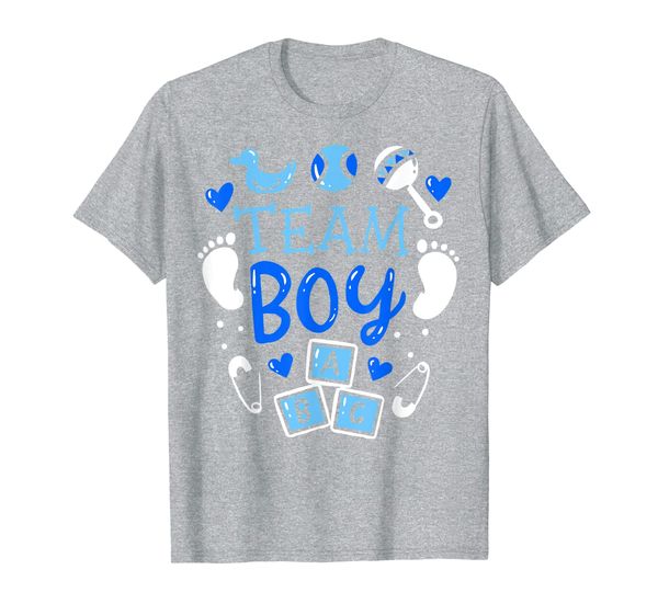 

Team Boy Gender Reveal Party Pink Blue Baby Announcement T-Shirt, Mainly pictures