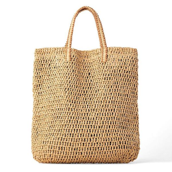 

evening bags women vacation straw summer hand woven seaside beach crochet shoulder bag large capacity totes travel